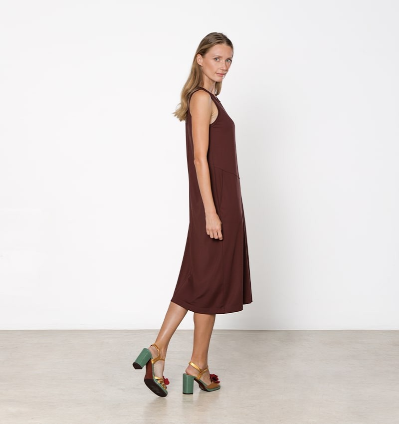 Chie mihara VESTIDO DORINE MARRON Ahorra y exporta