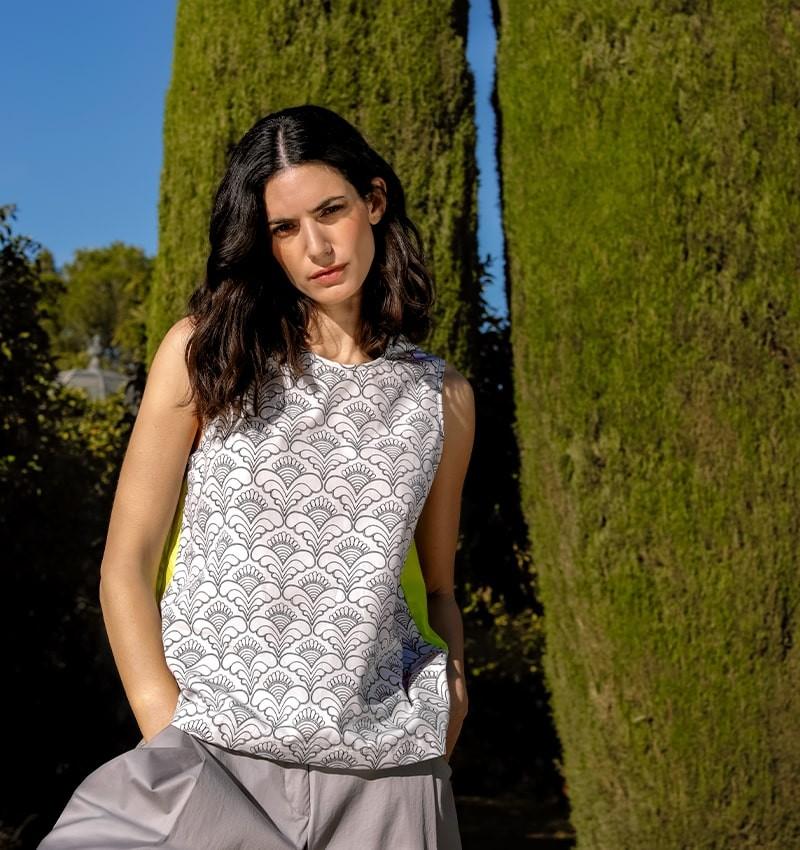 Chie mihara TOP TALA LIME Descuento