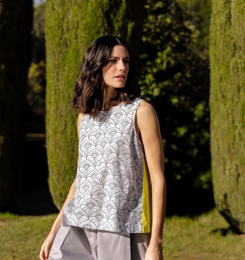 Chie mihara TOP TALA LIME Descuento