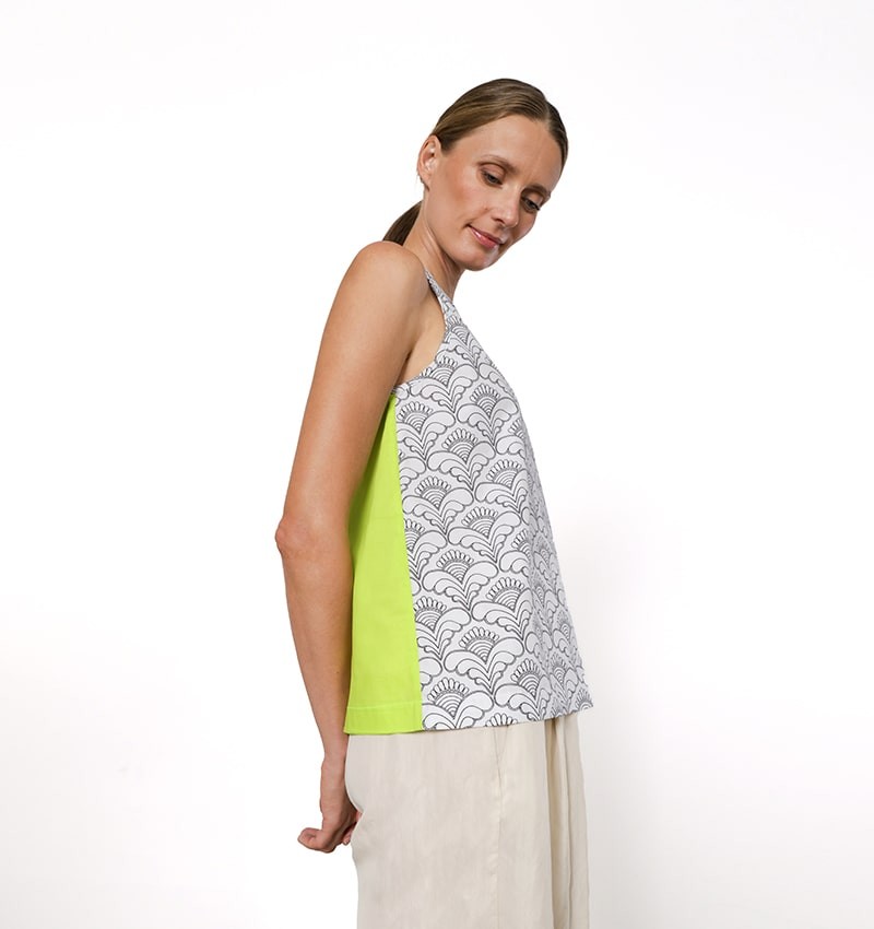 Chie mihara TOP TALA LIME Descuento