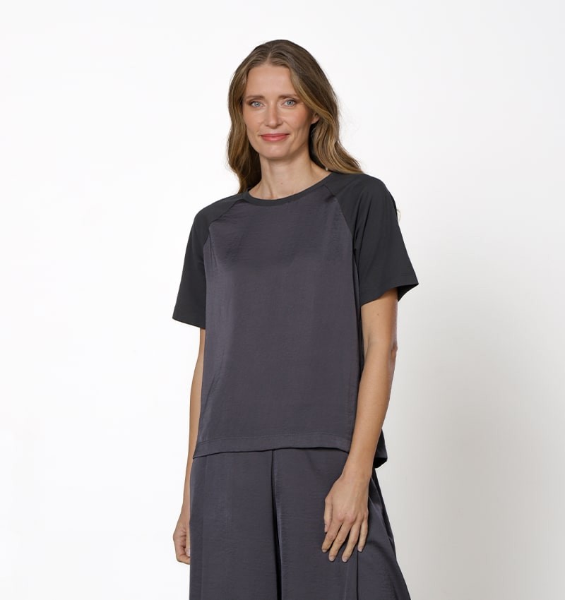 Chie mihara TOP TULA GRIS Promoción por tiempo limitado