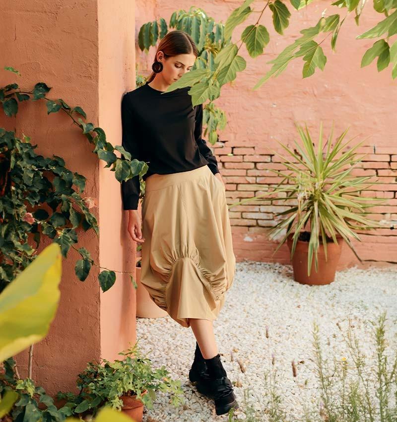 Chie mihara FALDA SKIM MARRON CLARO Grandes descuentos