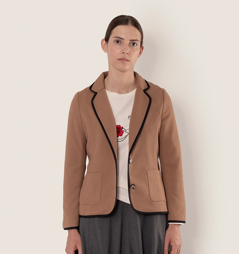 Chie mihara CHAQUETA CADEL MARRON Descuento por venta flash