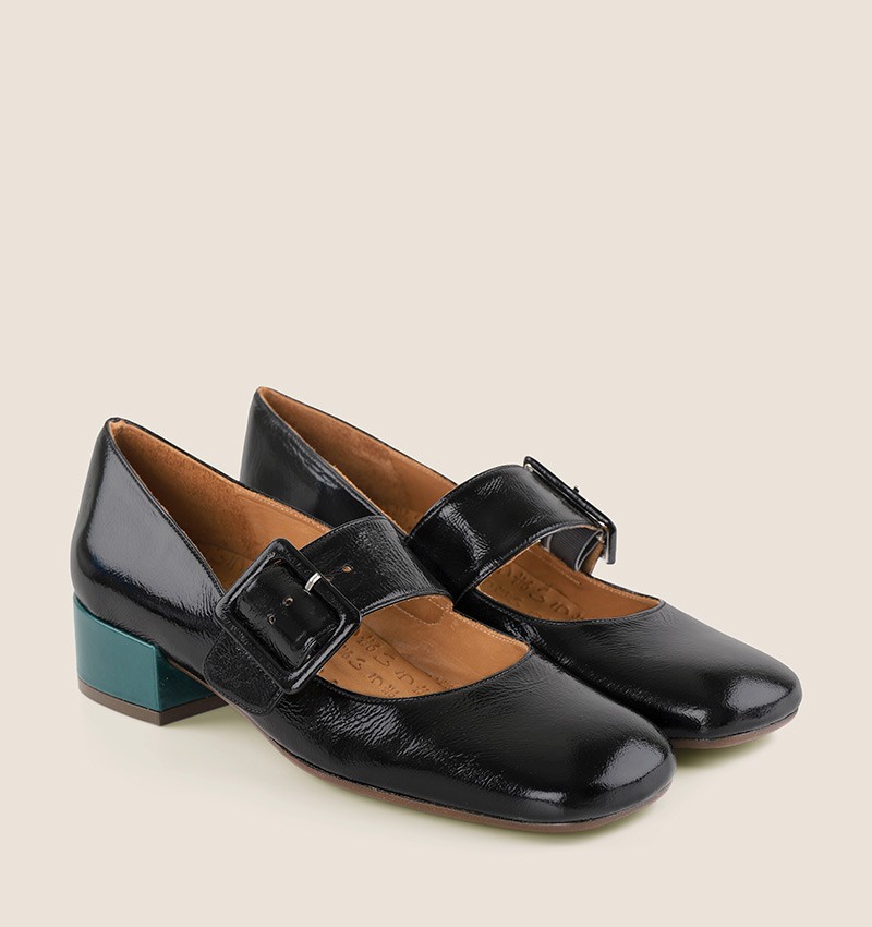 Chie mihara UNARI BLACK GREEN Grandes ahorros