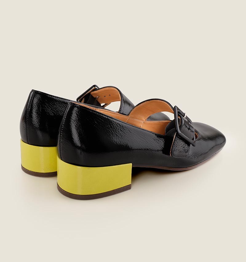 Chie mihara UNARI BLACK LIME Outlet