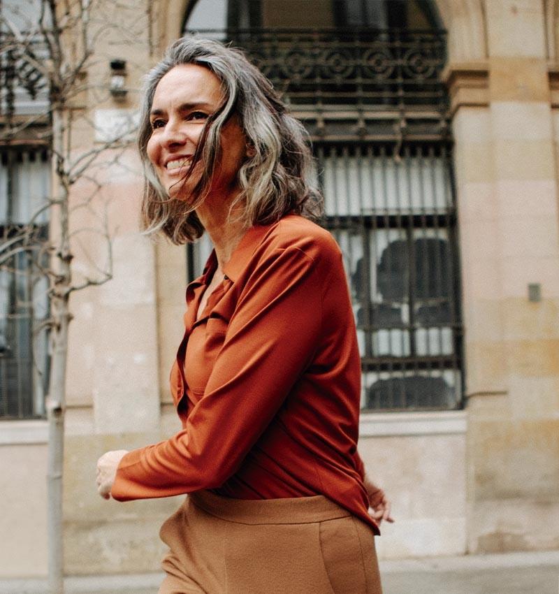 Chie mihara CAMISA BASEL MARRON ÚLTIMAS EDICIONES