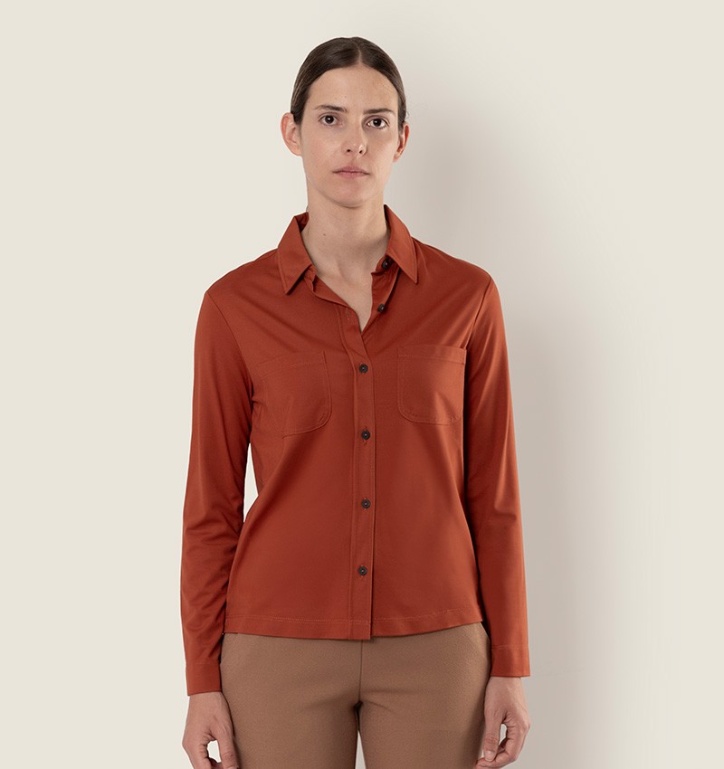 Chie mihara CAMISA BASEL MARRON ÚLTIMAS EDICIONES