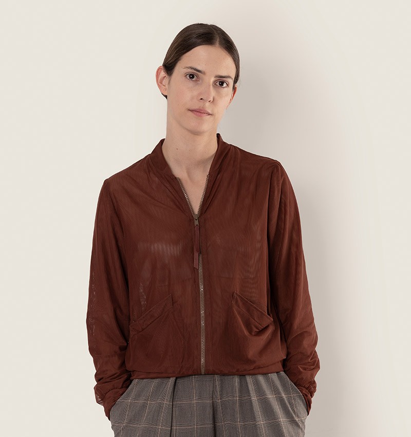Chie mihara CARDIGAN CHEVI MARRON Superdescuento