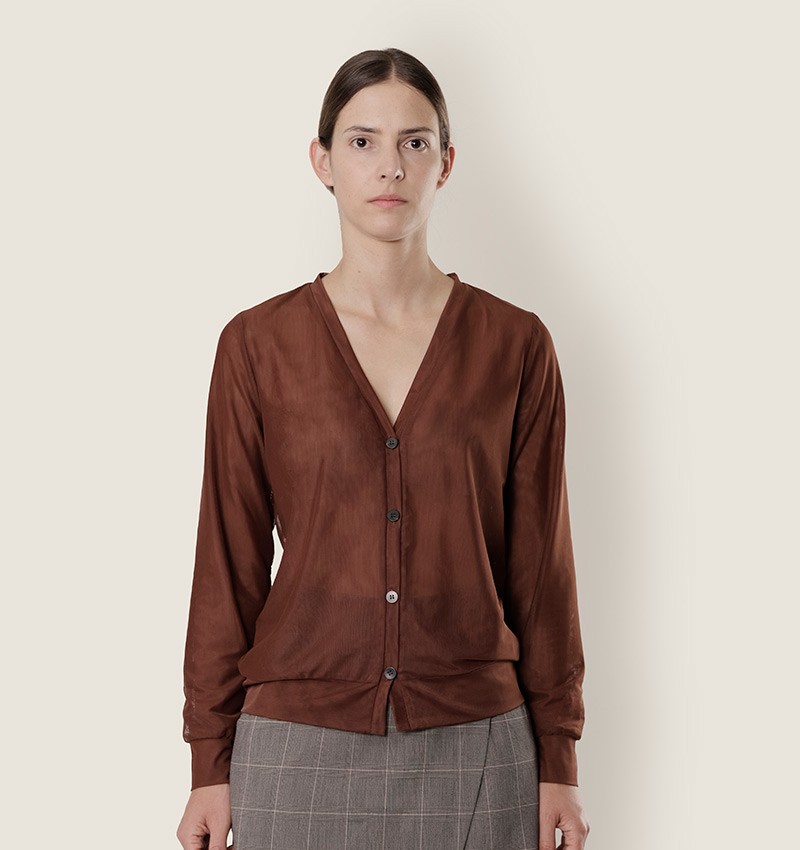 Chie mihara CARDIGAN CHILL MARRON Libre de impuestos