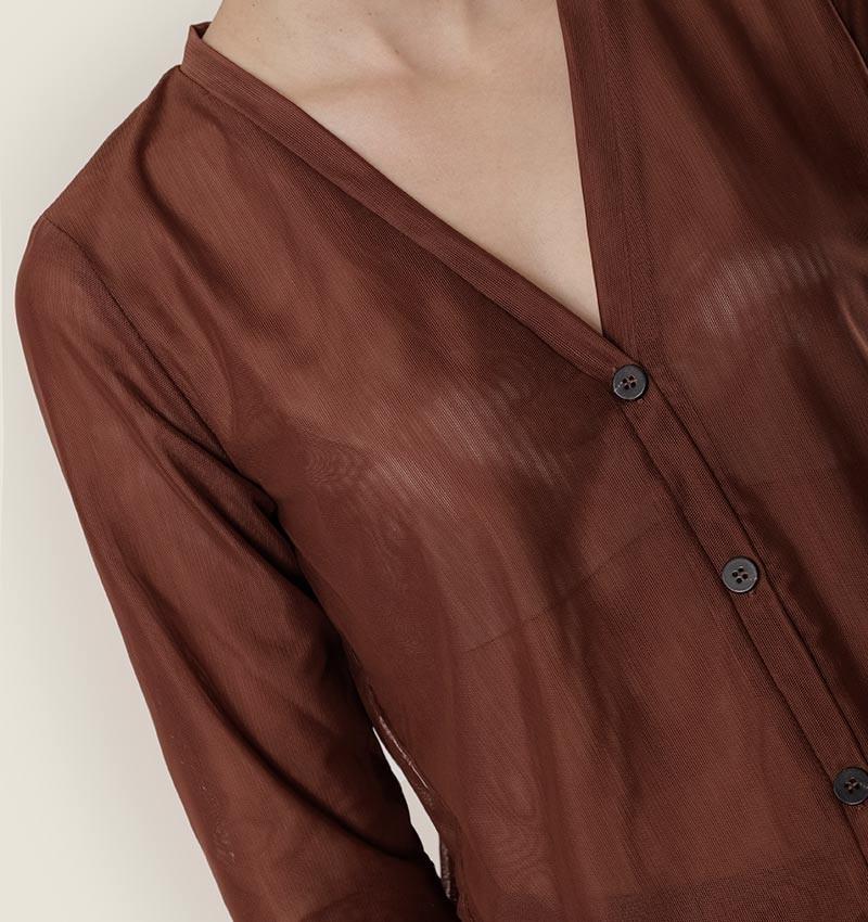 Chie mihara CARDIGAN CHILL MARRON Libre de impuestos
