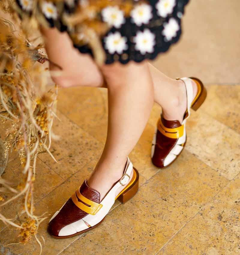 Chie mihara SENDAL WHITE AND BROWN ÚLTIMAS EDICIONES
