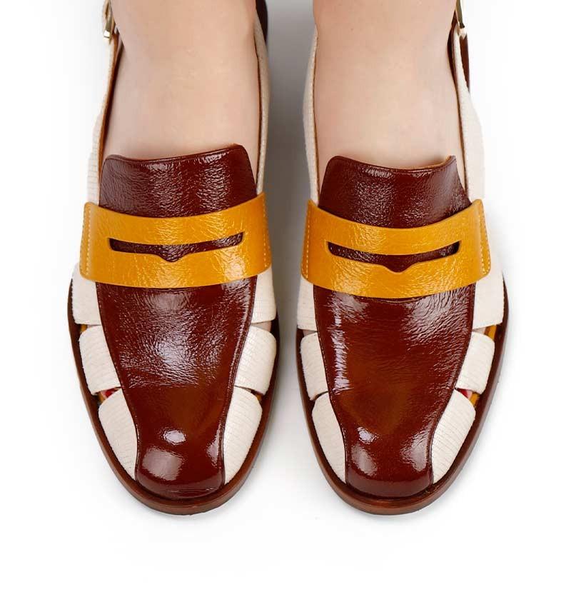 Chie mihara SENDAL WHITE AND BROWN ÚLTIMAS EDICIONES