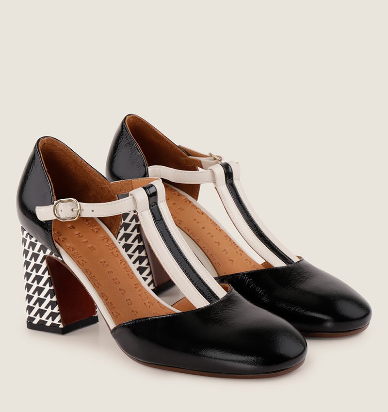 Chie mihara MISUR BLACK AND WHITE Oferta exclusiva