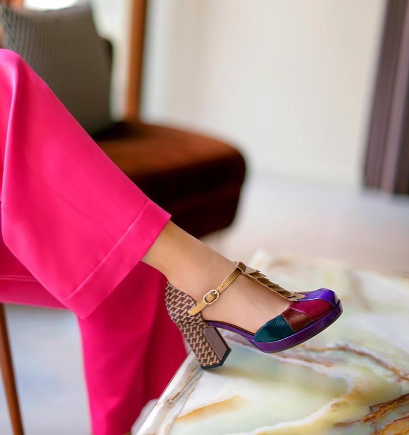 Chie mihara DAFABA PURPLE Ventas relámpago