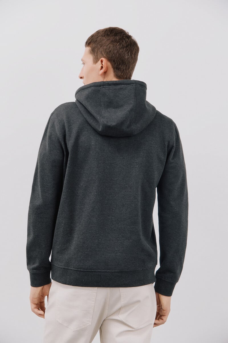 Cortefiel Sudadera capucha con botones Tienda