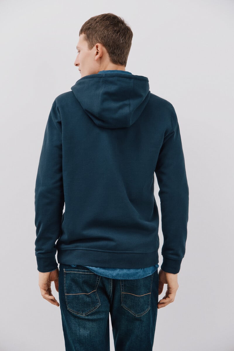 Cortefiel Sudadera capucha con botones Envío gratis