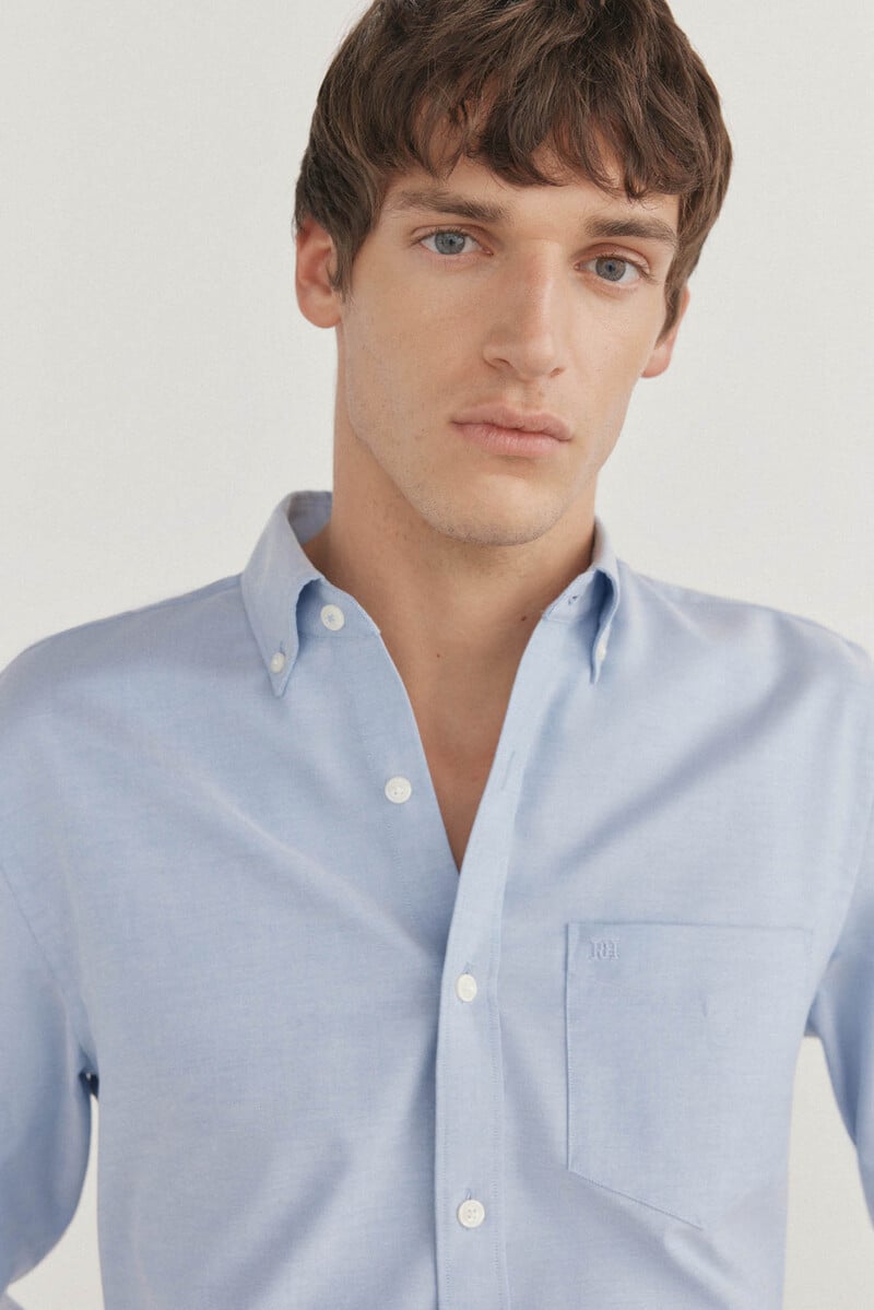 Cortefiel Camisa non iron oxford liso Precio de fábrica