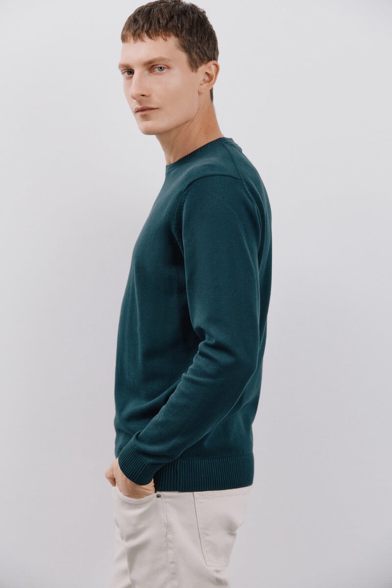 Cortefiel Jersey algodón cuello redondo básico Oferta especial de fábrica