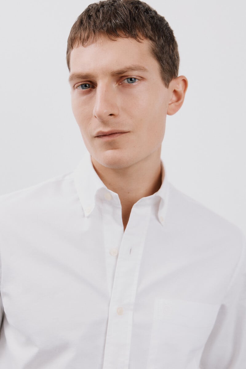 Cortefiel Camisa oxford liso Superdescuento