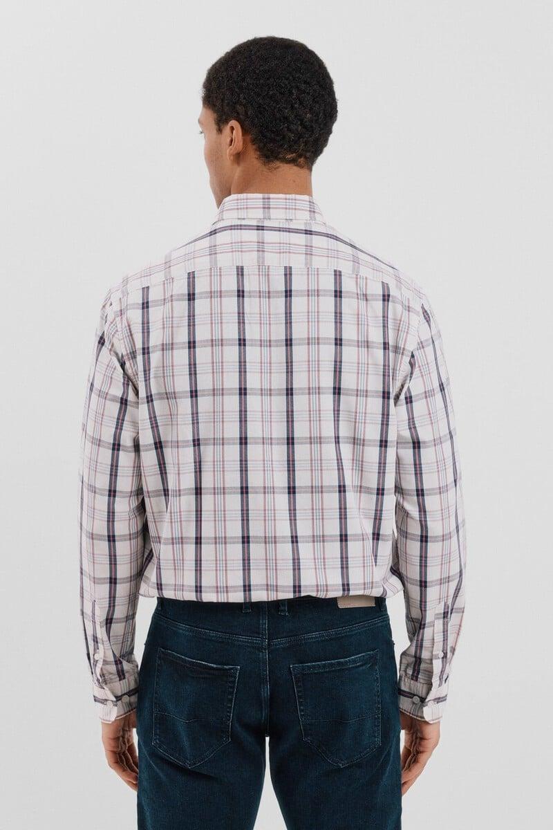 Cortefiel Camisa popelín cuadros Envío internacional gratuito