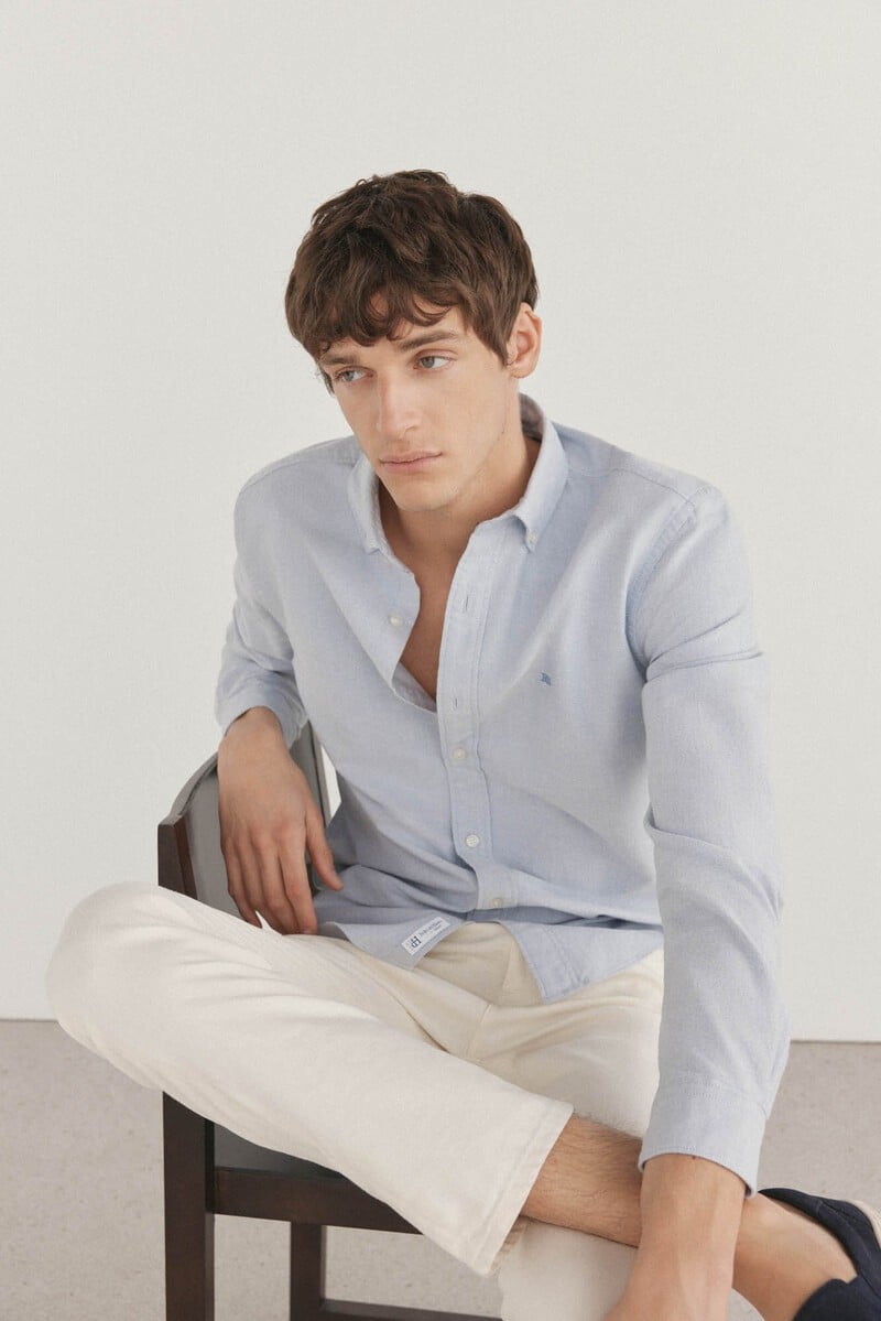 Cortefiel Camisa iconic oxford liso Ahorra y exporta