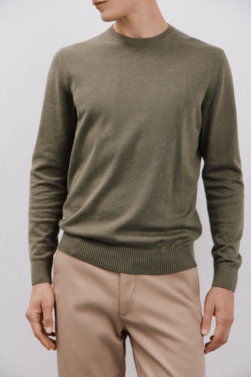 Cortefiel Jersey algodón cuello redondo básico Grandes ahorros