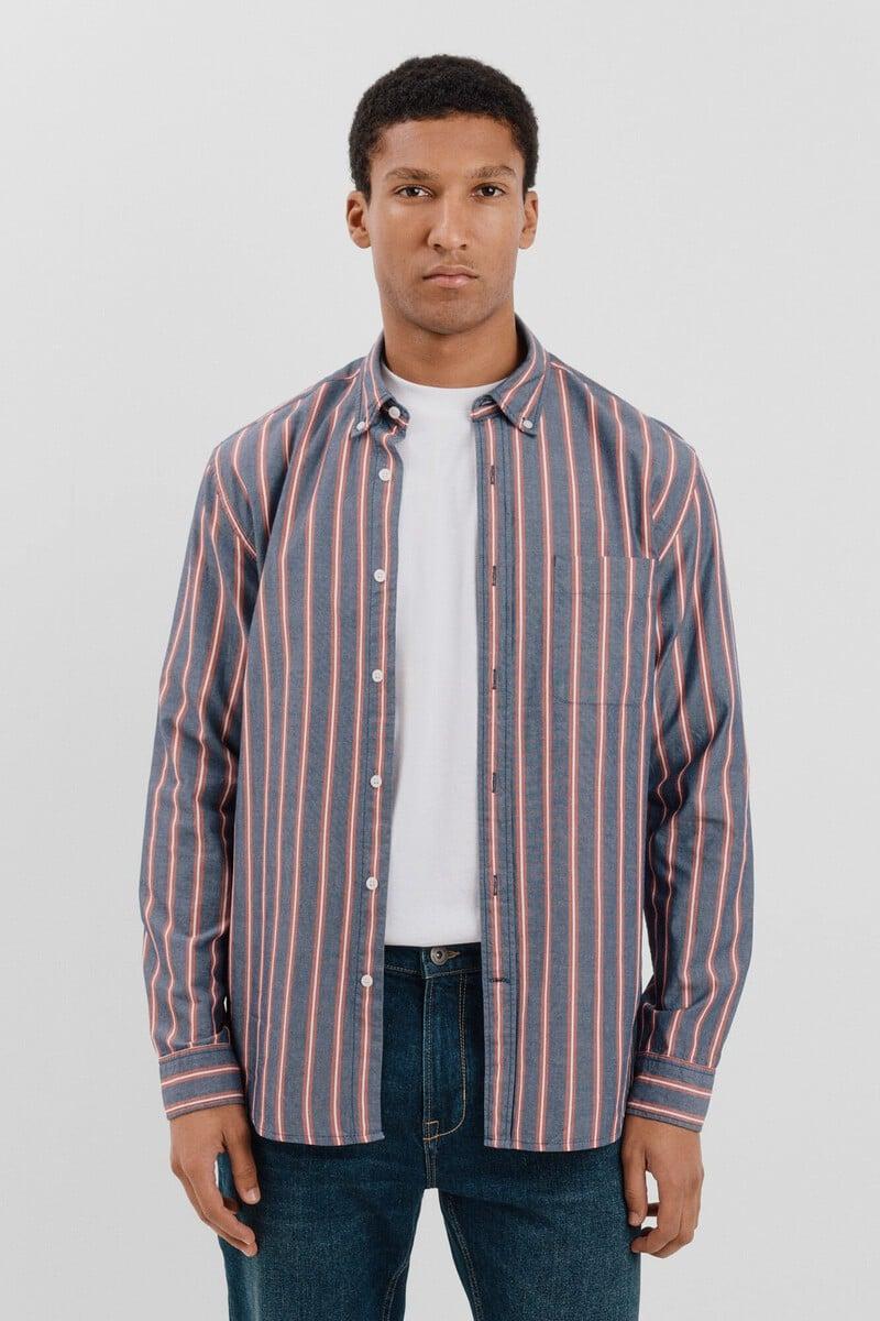 Cortefiel Camisa popelín rayas Precio ultrabajo