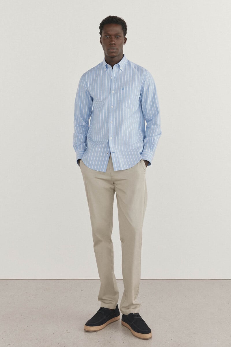 Cortefiel Camisa non iron oxford rayas Outlet
