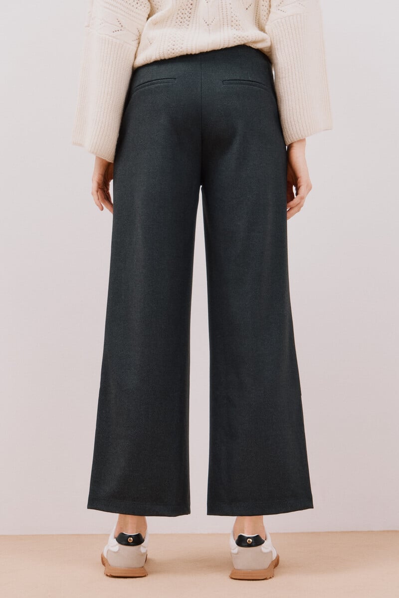 Cortefiel Pantalón palazzo de punto En oferta