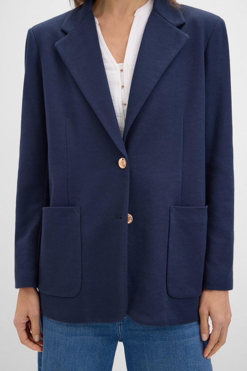 Cortefiel Blazer de punto piqué Rebajas de fábrica