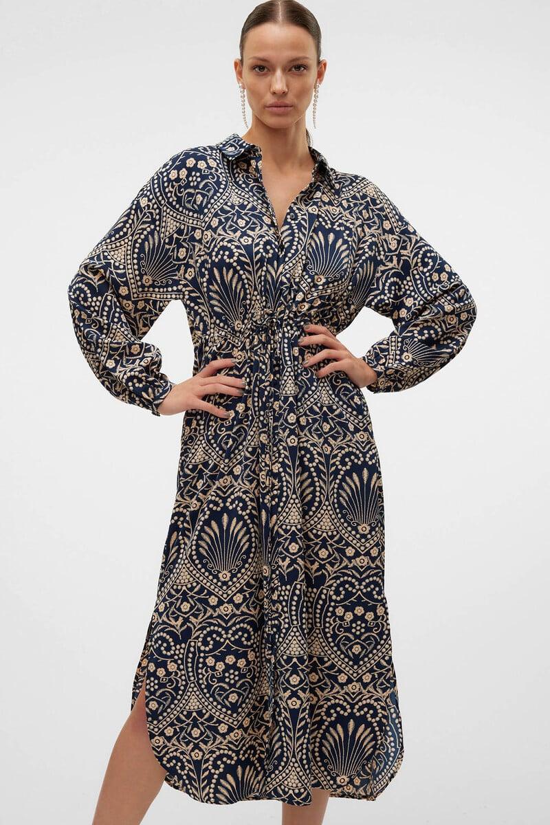 Cortefiel Vestido midi estampado Envío gratis