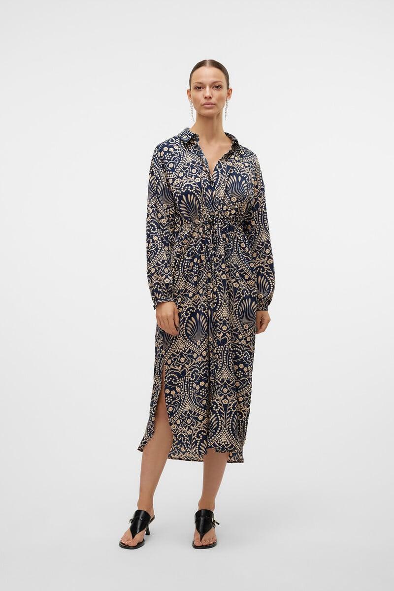 Cortefiel Vestido midi estampado Envío gratis