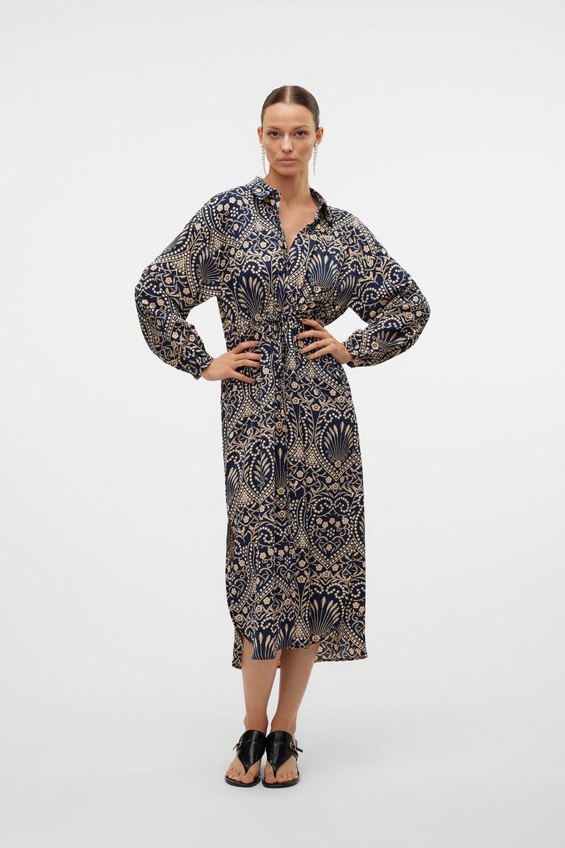 Cortefiel Vestido midi estampado Envío gratis