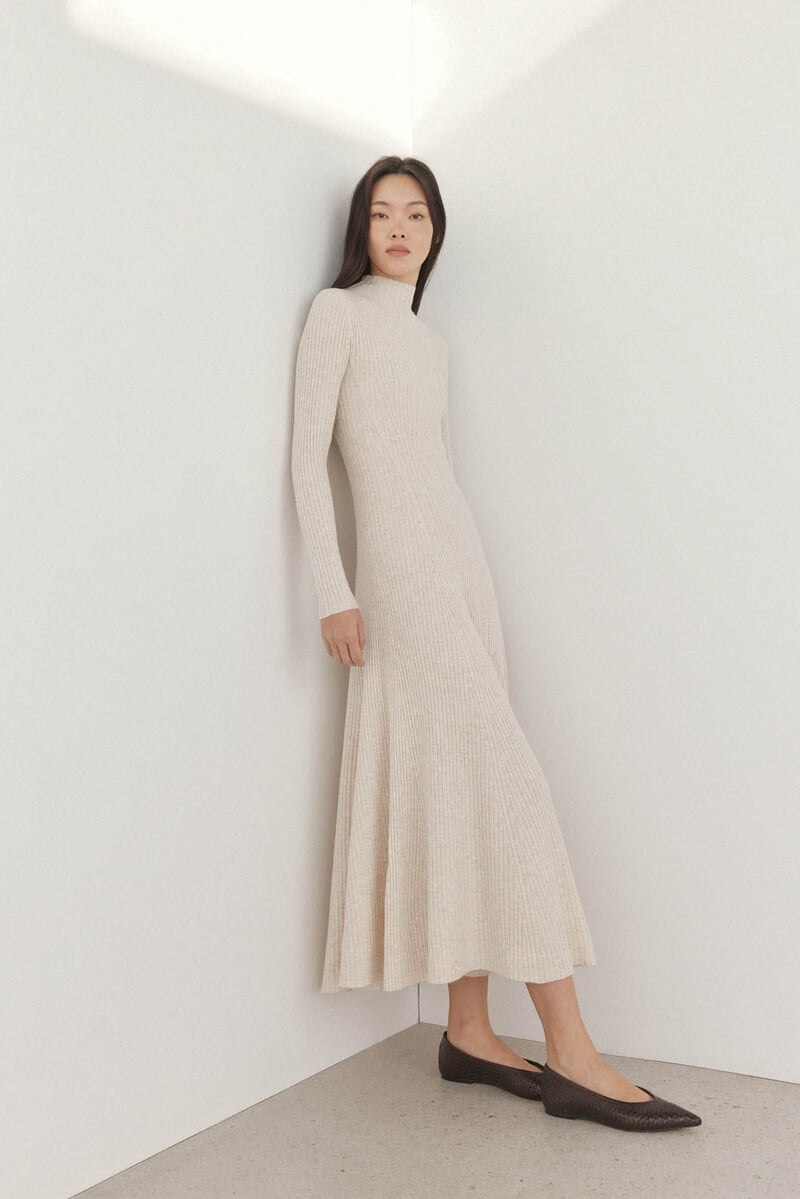 Cortefiel Vestido canalé midi Oferta especial de fábrica