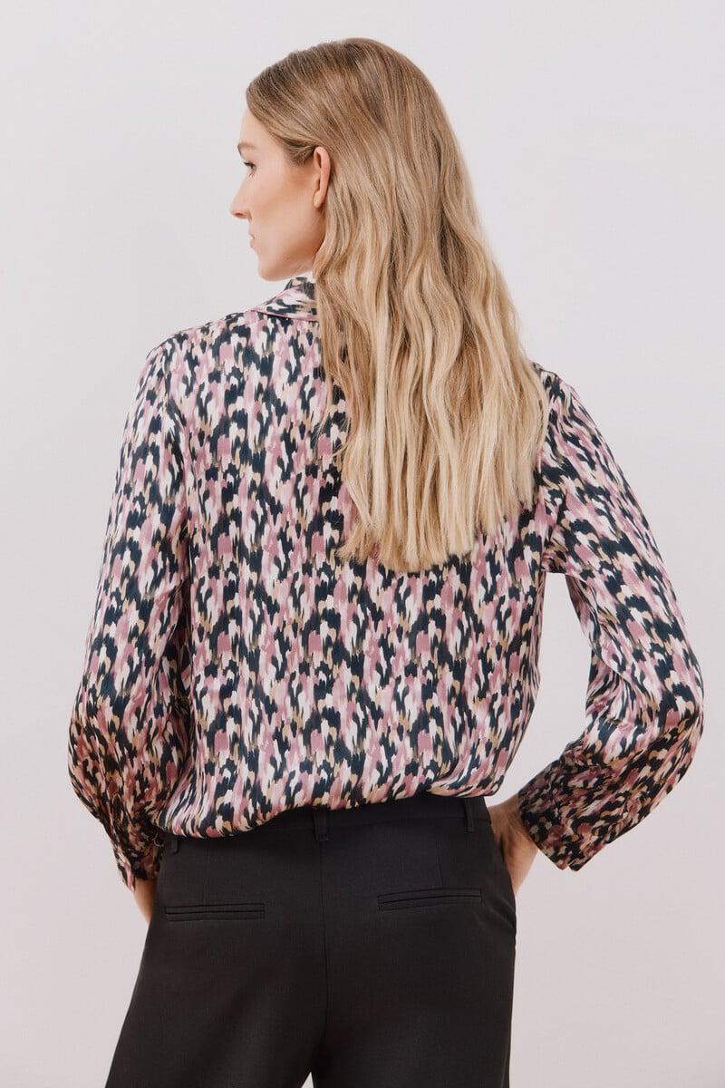 Cortefiel Blusa satinada manga larga Envío internacional gratuito