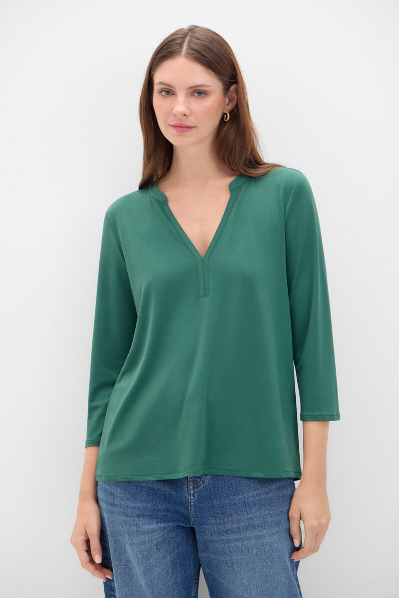 Cortefiel Camiseta básica fluida Ahorra y exporta