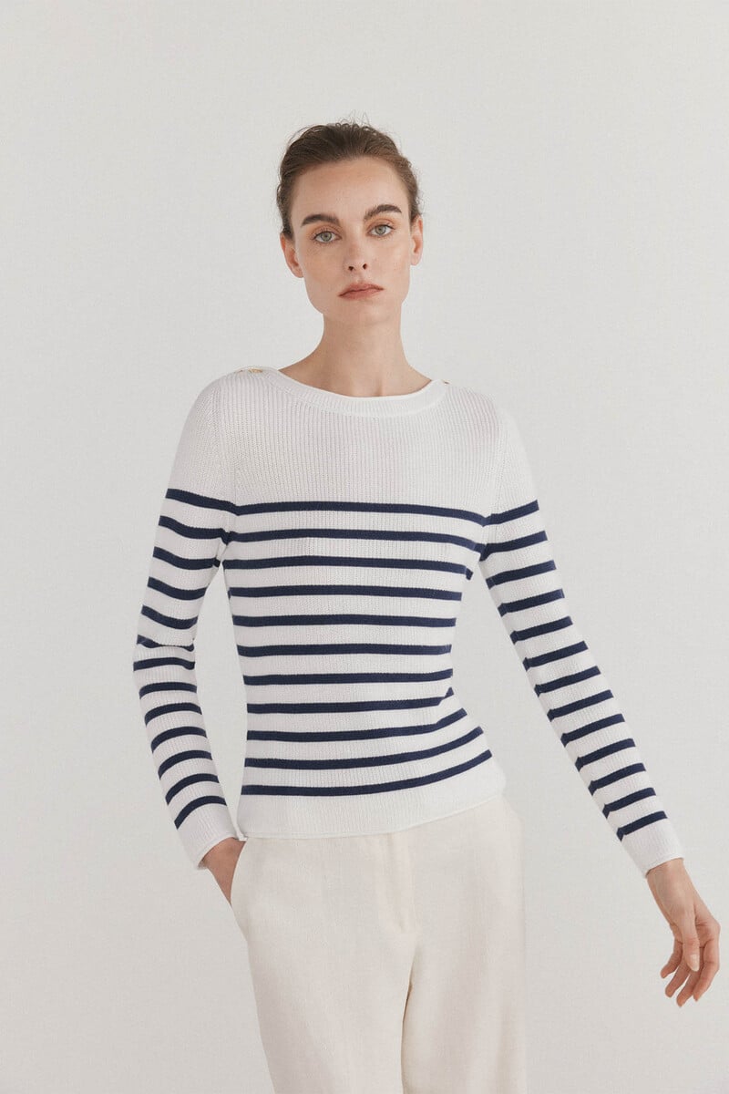 Cortefiel Jersey de rayas bicolor En oferta