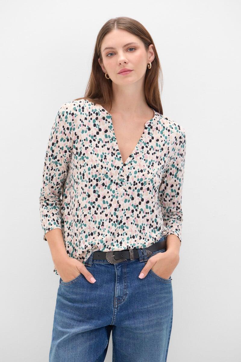Cortefiel Camiseta básica fluida Última moda