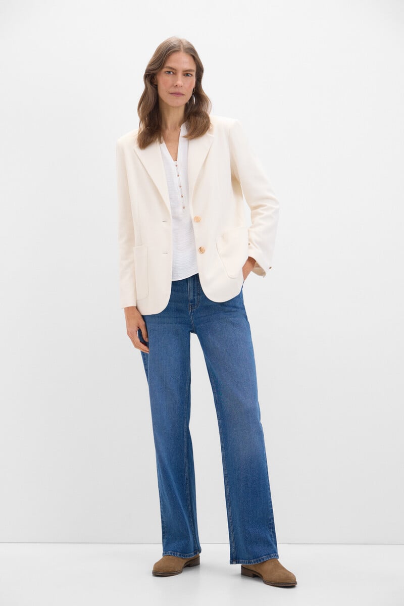 Cortefiel Blazer de punto piqué Ofertas especiales