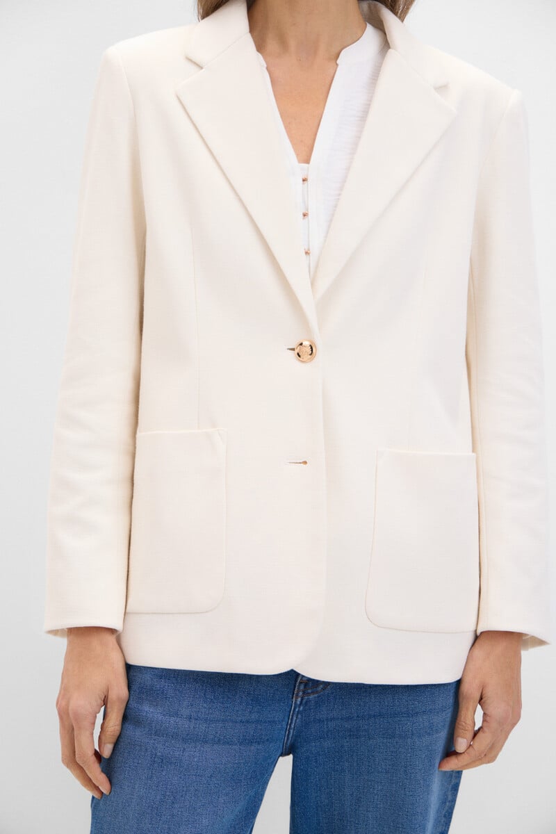 Cortefiel Blazer de punto piqué Ofertas especiales