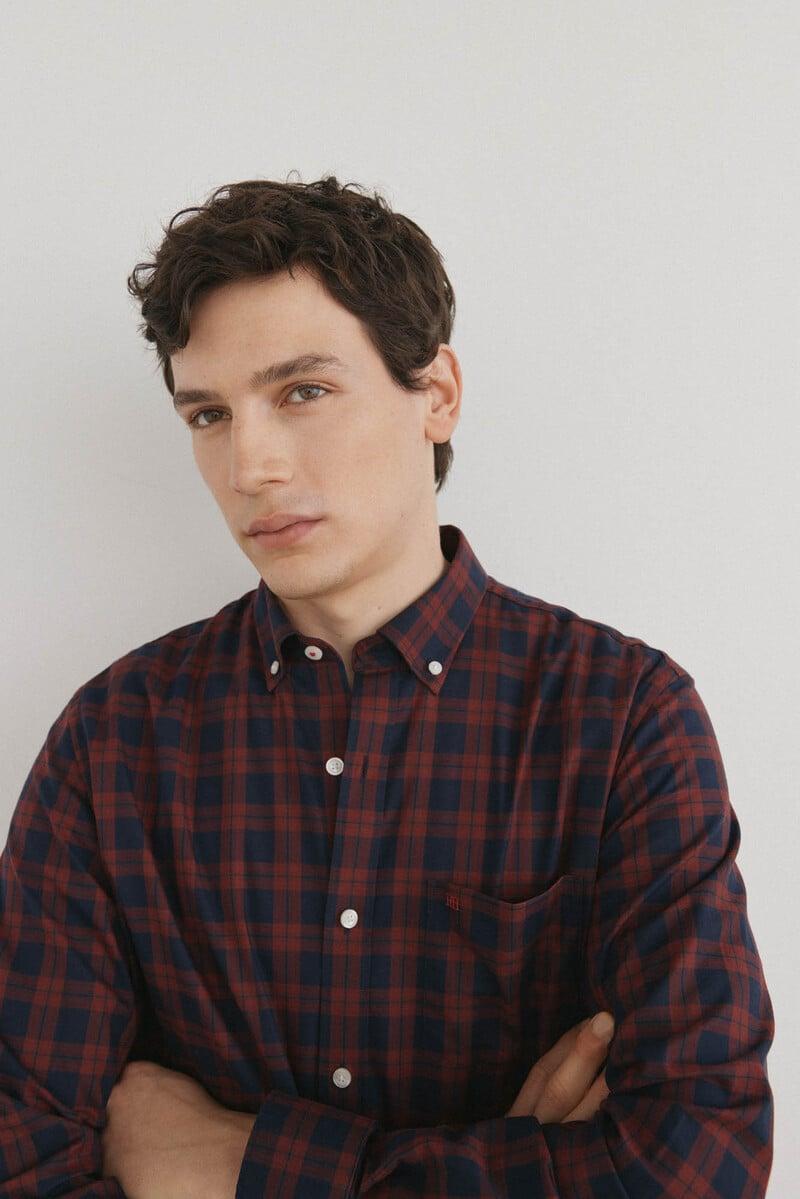 Cortefiel Camisa non iron cuadros twill Rebajas de fábrica