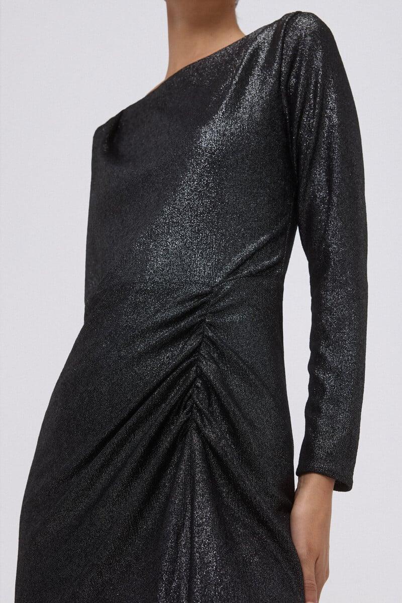 Cortefiel Vestido plateado de punto Rebajas top