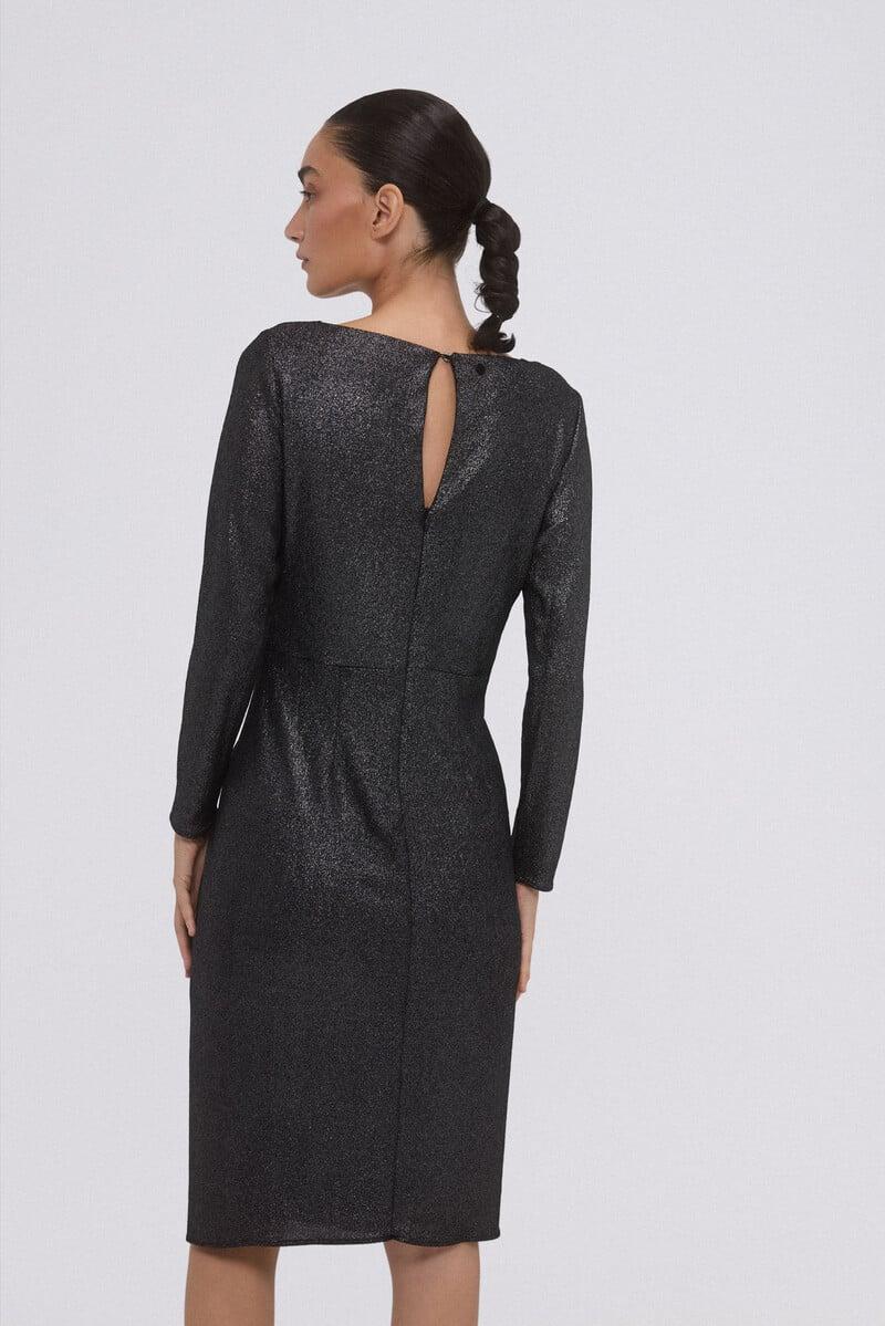 Cortefiel Vestido plateado de punto Rebajas top