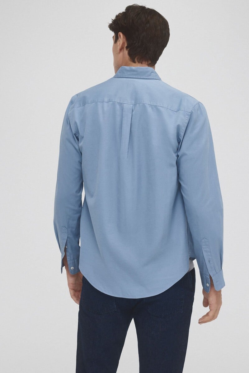 Cortefiel Camisa gabardina lisa dos bolsillos COMPRAR AHORA