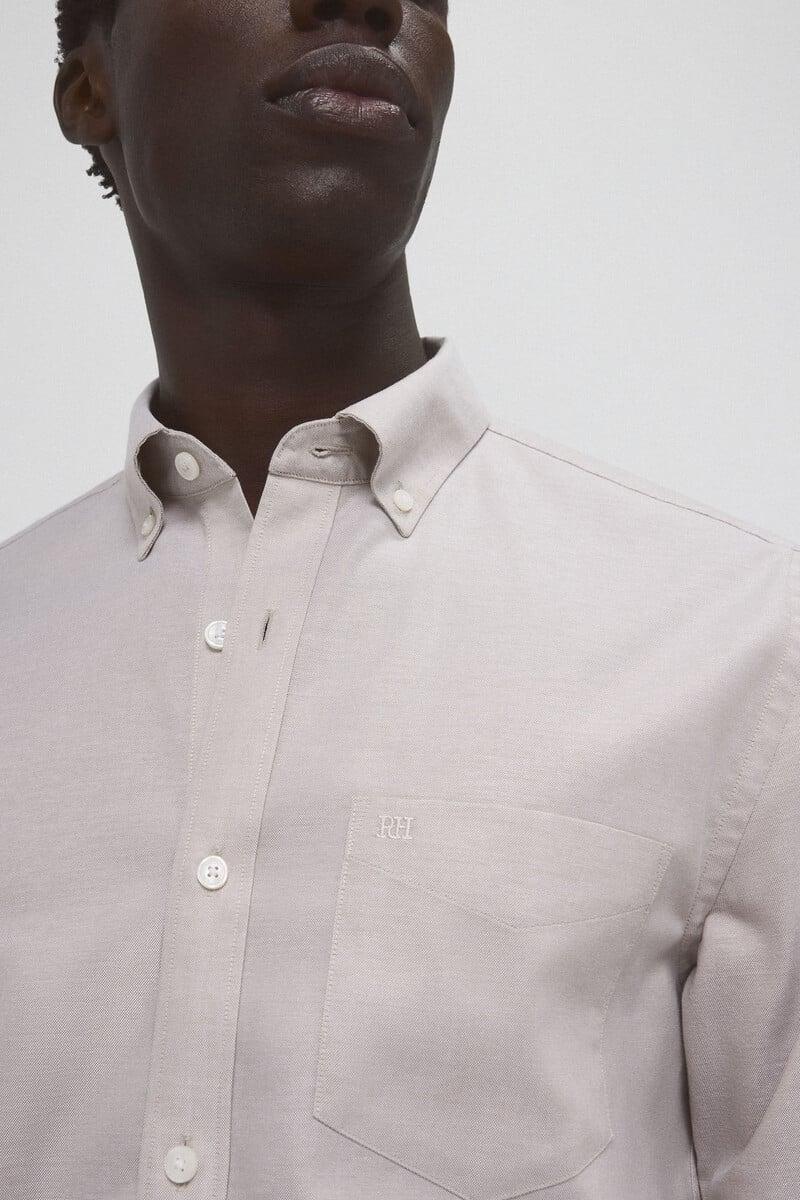 Cortefiel Camisa non iron oxford liso ÚLTIMAS EDICIONES