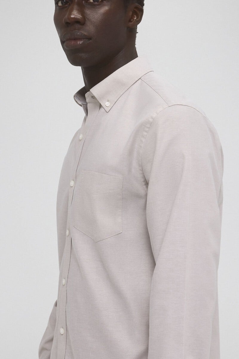 Cortefiel Camisa non iron oxford liso ÚLTIMAS EDICIONES