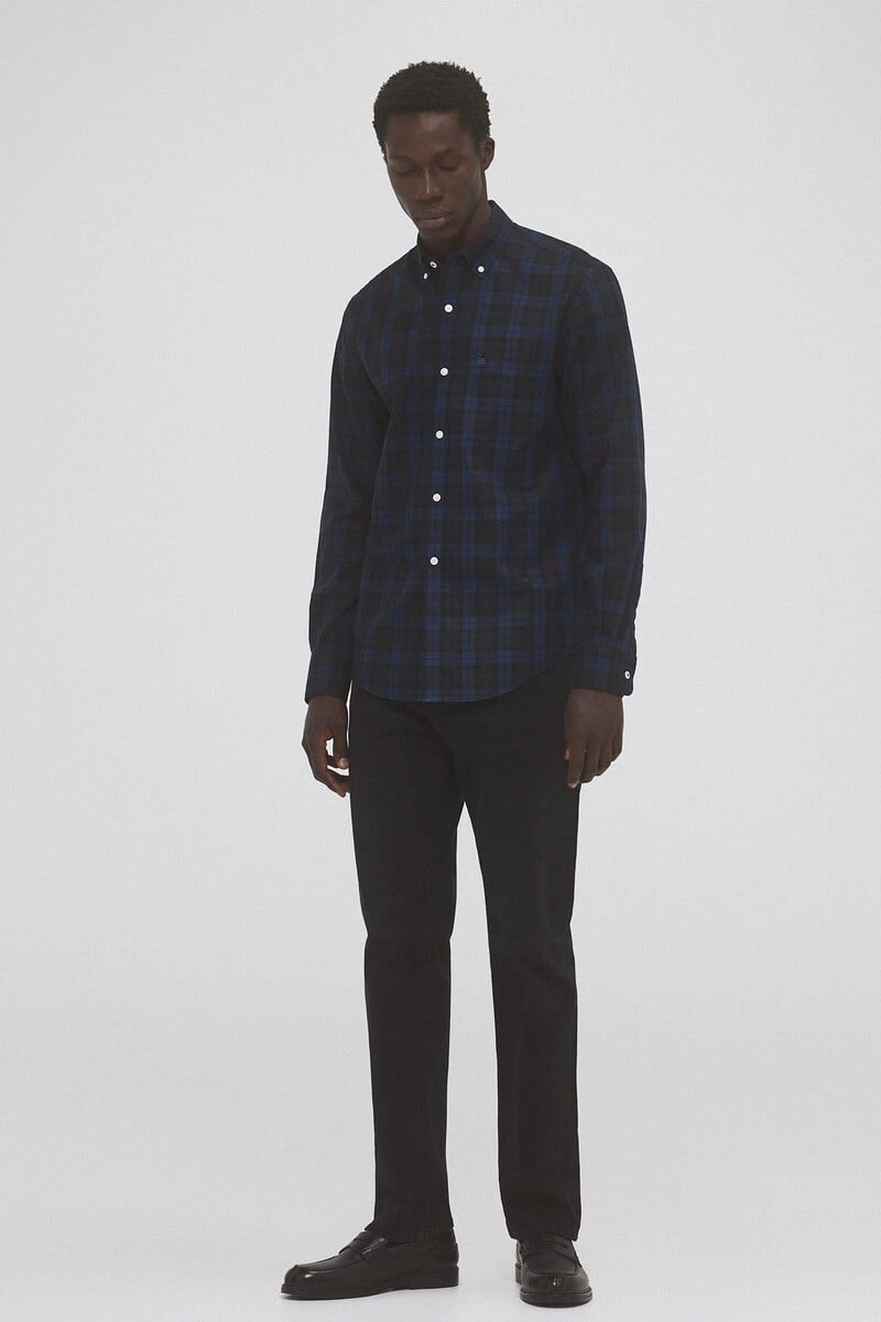 Cortefiel Camisa non iron cuadros twill Liquidación