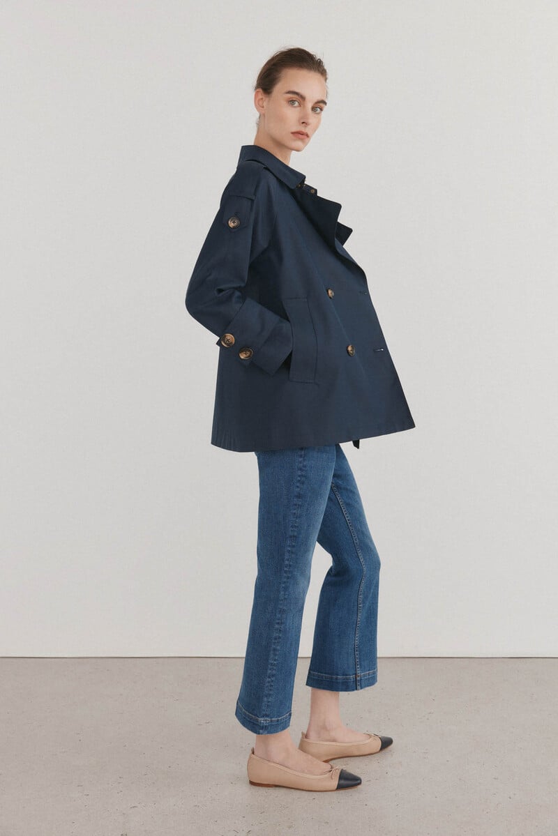 Cortefiel Gabardina corta lisa Tienda de fábrica