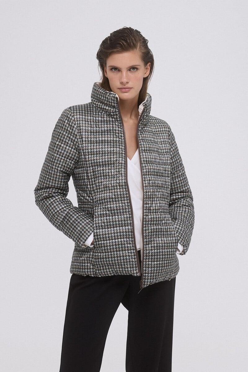 Cortefiel Chaqueta acolchada reversible estampada Ahorra y exporta