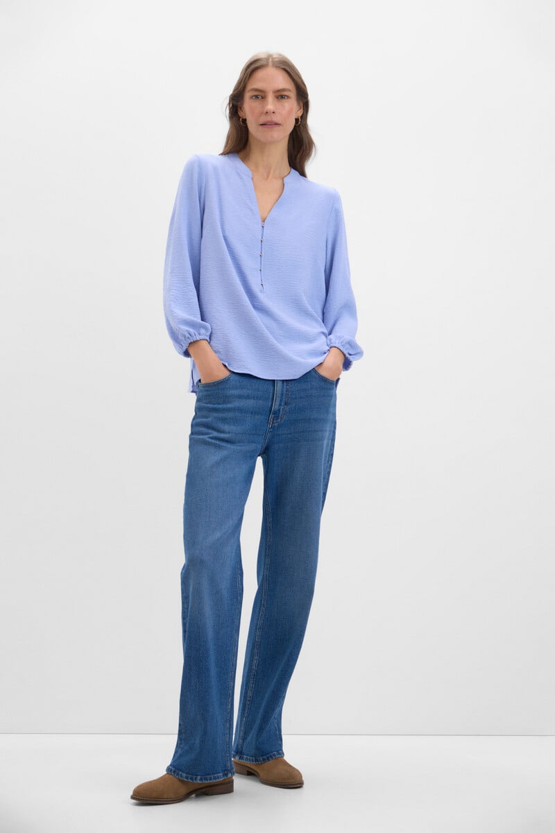 Cortefiel Blusa cuello mao manga larga Grandes ahorros